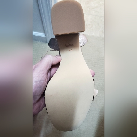 NIB Coach Gold high heeled Sandals - Picture 7 of 10